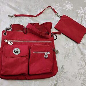 Baggalino red bag with wristlet